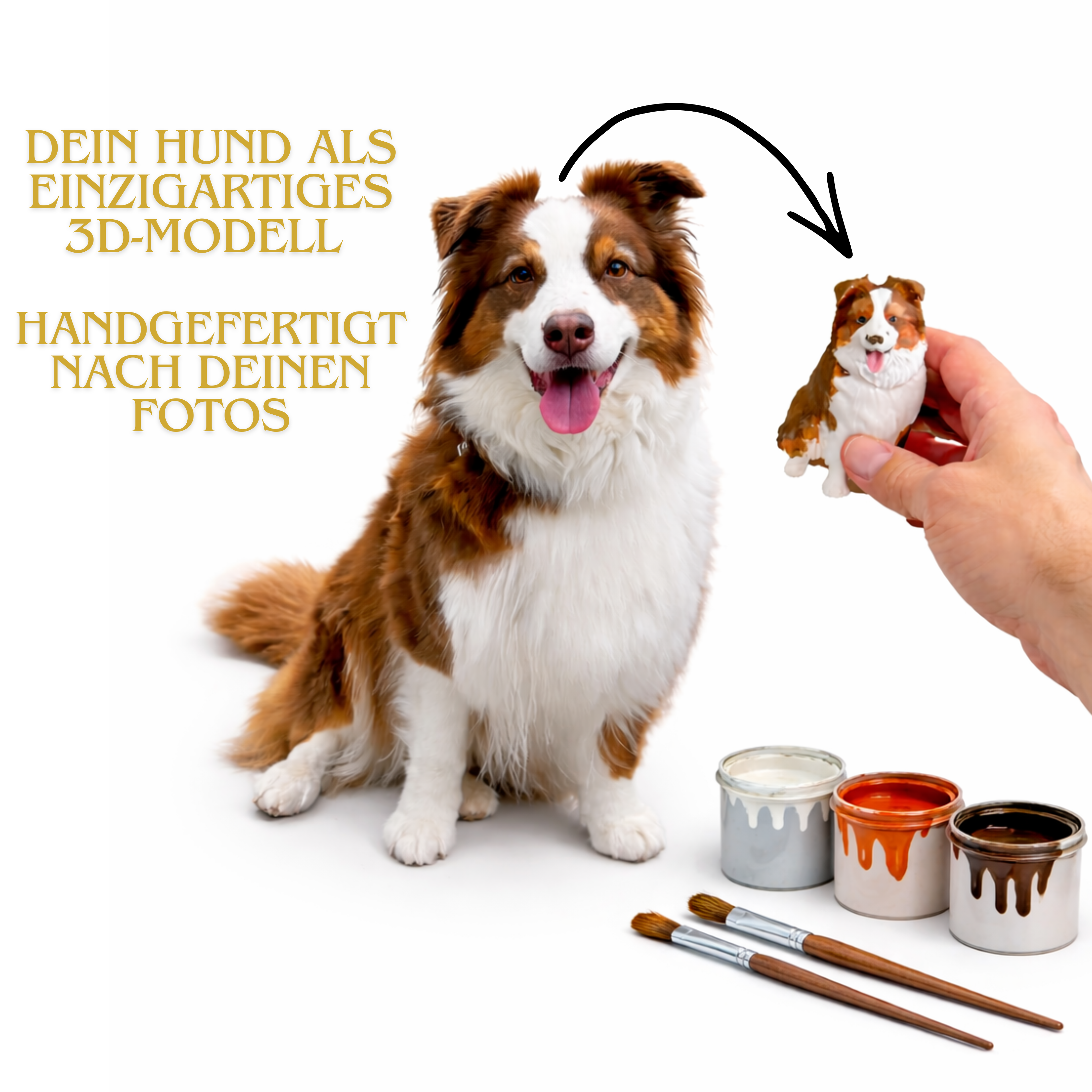 Hundefigur (fertig & bemalt)